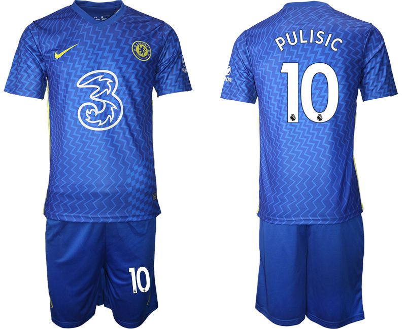 Men 2021-2022 Club Chelsea FC home blue #10 Nike Soccer Jersey->customized soccer jersey->Custom Jersey